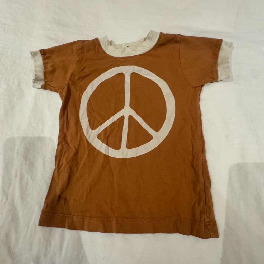 Brown Peace Sign Kids T-Shirt